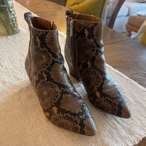 Franco Sarto Leather Ankle Boots, Size 8 - Picture 2 of 6